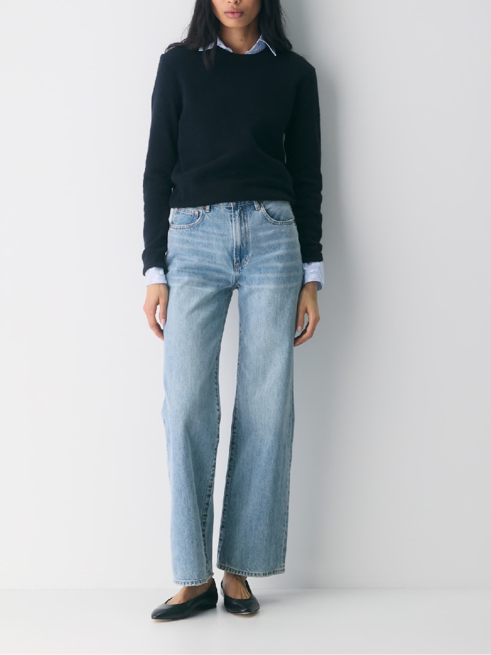 Denim Forum The Farrah Hi-Rise Wide Jean